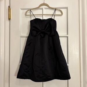 Black Delia’s Strapless Bow Mini Dress